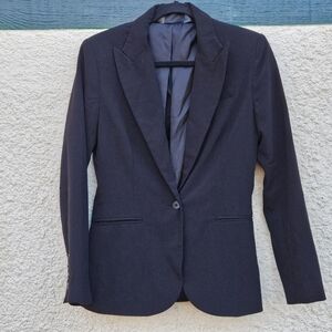 Norma Kamali black single breasted blazer size 6